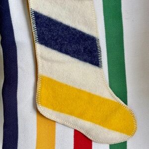 HBC STRIPES Signature 100% Wool Iconic Stripes Christmas Stocking